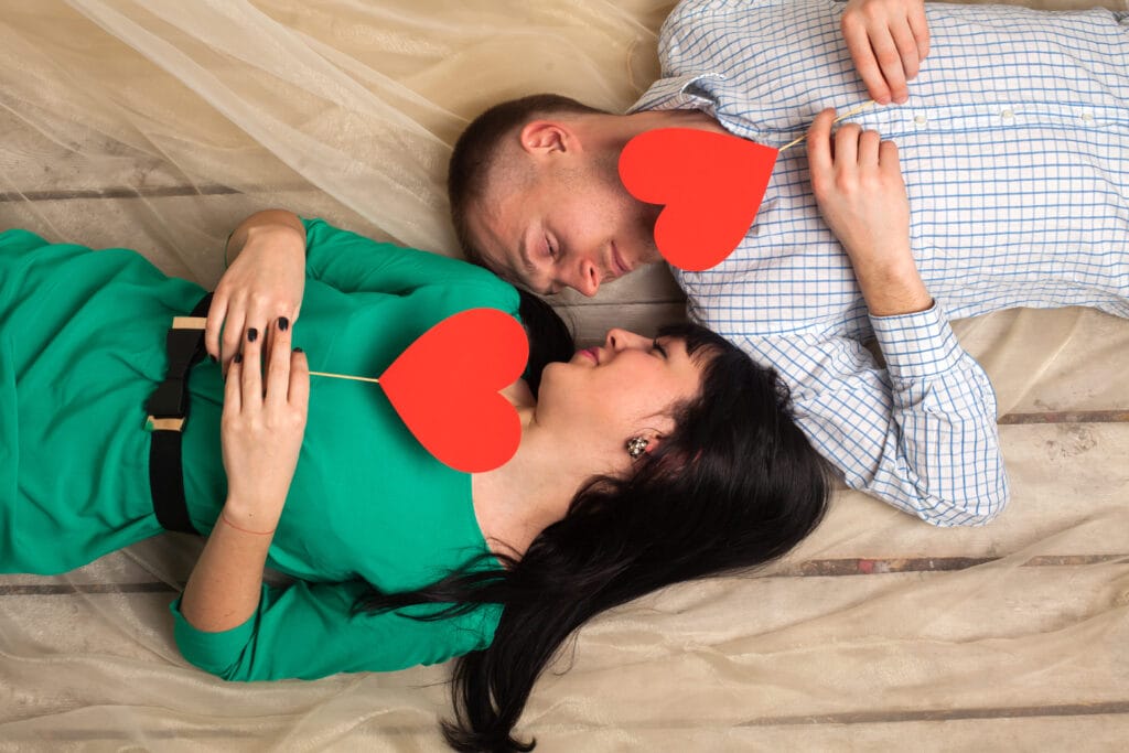 Couple with shared feelings when having Moon in 4th house synastry