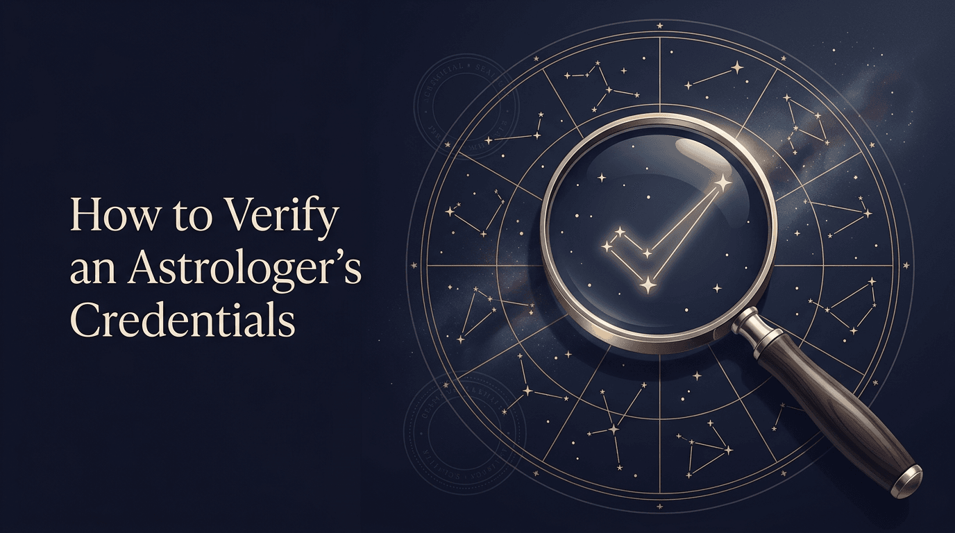 Magnifying glass hovering over a star map, examining a constellation.